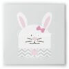 Quadro amiguinhos coelho rosa