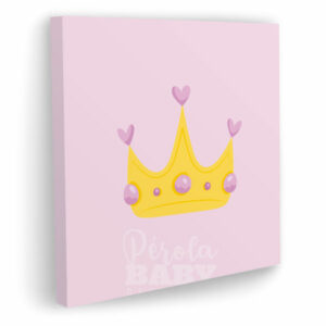 Quadro coroa princesa 5 rosa princesa coroa Pérola Baby