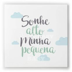 Quadro sonhe alto minha pequena verde