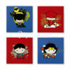 Kit 4 Quadros Heróis DC