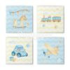 Kit 4 Quadros Brinquedos Retrô