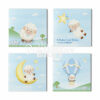 Kit 4 Quadros Ovelhinha Dreams Azul