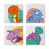 Kit 4 Quadros Dinossauro Quarto Menino