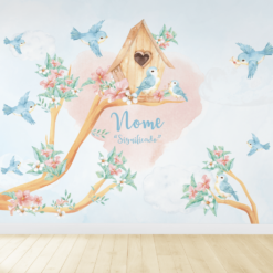 Papel de Parede Passarinho Jardim