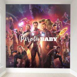 Papel de Parede Adesivo Vingadores Homem de Ferro Homem Aranha Capitão América