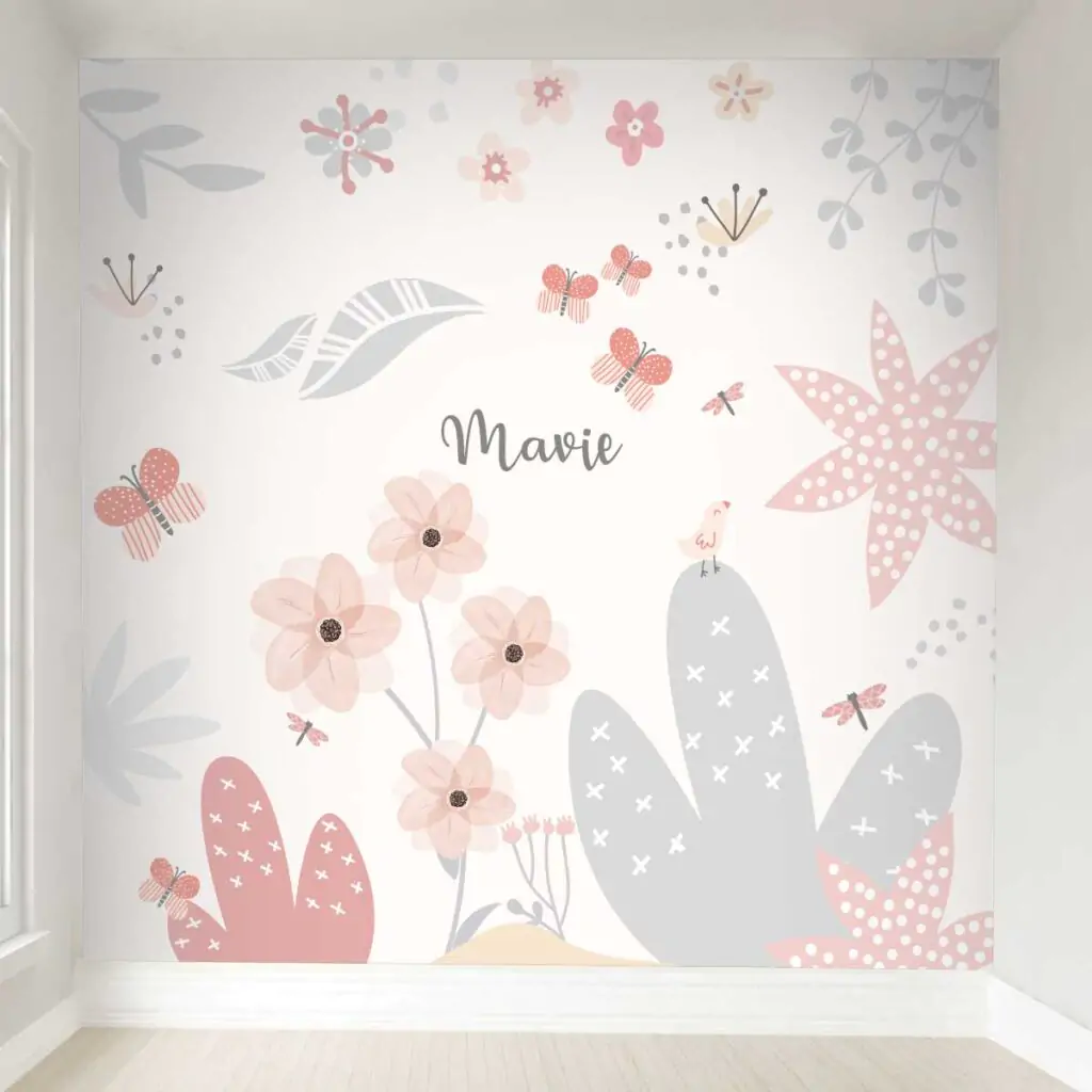 Papel de Parede Jardim Flores Modernas