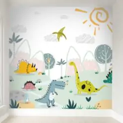 Papel de Parede Adesivo Dinossauro Moderno