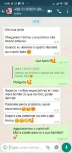 Papel de Parede Infantil Depoimento de Cliente Satisfeita