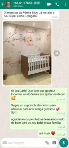 Papel de Parede Infantil Depoimento de Cliente Satisfeita