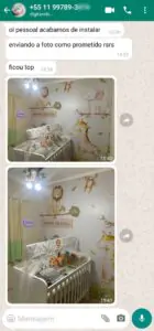 Papel de Parede Infantil Depoimento de Cliente Satisfeita