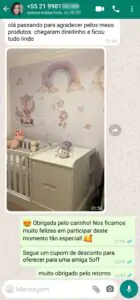 Papel de Parede Infantil Depoimento de Cliente Satisfeita