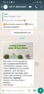 Papel de Parede Infantil Depoimento de Cliente Satisfeita
