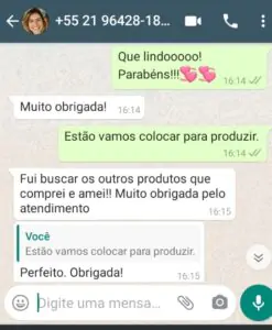 Papel de Parede Infantil Depoimento de Cliente Satisfeita