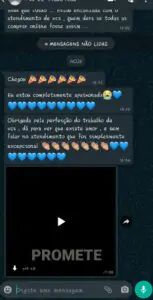 Papel de Parede Infantil Depoimento de Cliente Satisfeita