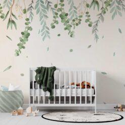 Papel de Parede Folhas Ramos Sofisticado