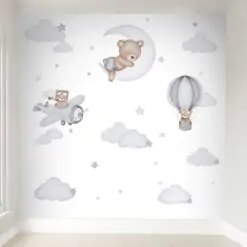 Papel de Parede Urso Aviador Aquarelado