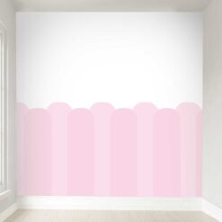 Adesivo de Parede Cerca Arcos Border Rosa